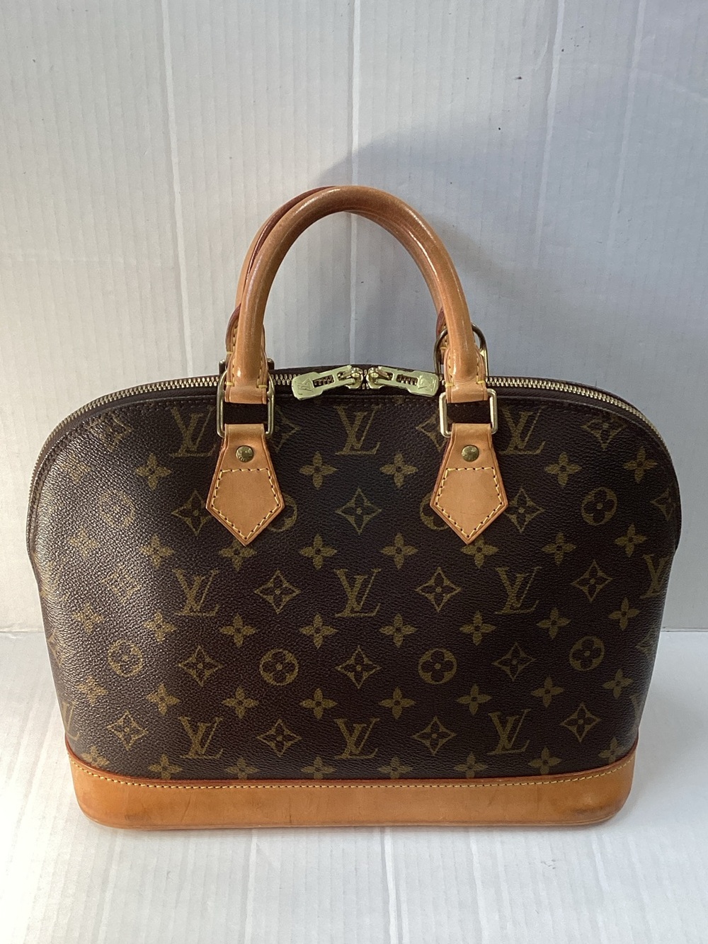 Louis Vuitton Monogram Canvas Satchel with Natural Vachetta Trim
